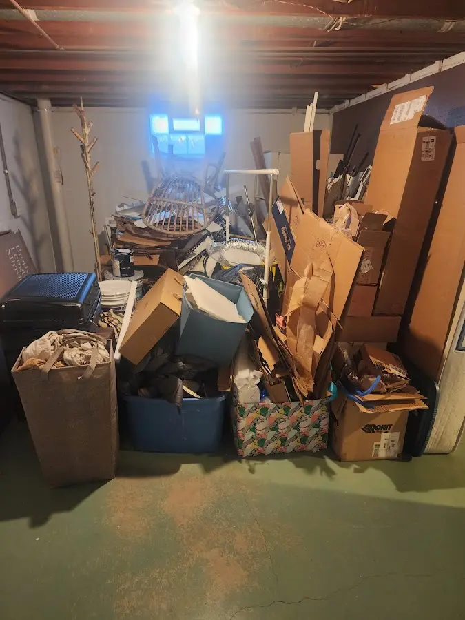 Roll-off dumpster container at job site for Construction Dumpster Rental in Peters